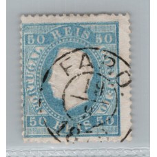 PORTUGAL 1870 Yv 42B DENTADO 13 1/2 ESTAMPILLA DE MUY BUENA CALIDAD 70 EUROS